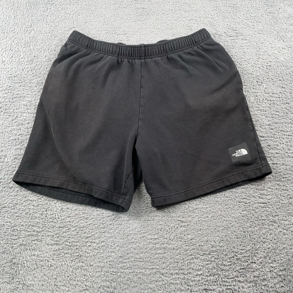 The North Face Shorts Mens Large Black Fleece Drawstring Casual Workout Lounge